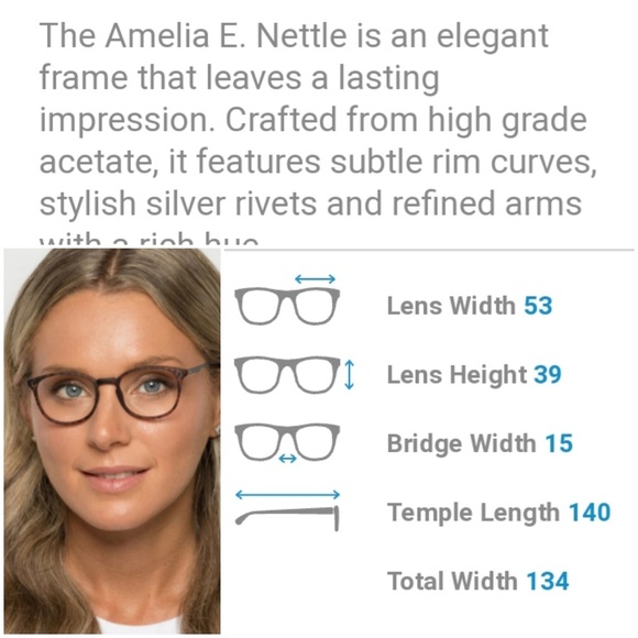 Amelia E. Non-prescription glasses w/add-ons - Picture 4 of 7